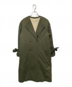 Sonoソーノ）の古着「ボアライナー付きバルーンスリーブコート」｜オリーブ