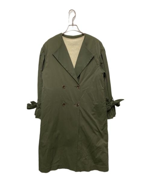 Sono（ソーノ）Sono (ソーノ) ボアライナー付きバルーンスリーブコート オリーブ サイズ:1の古着・服飾アイテム