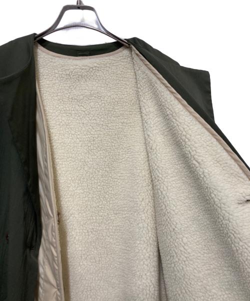 Sono（ソーノ）Sono (ソーノ) ボアライナー付きバルーンスリーブコート オリーブ サイズ:1の古着・服飾アイテム