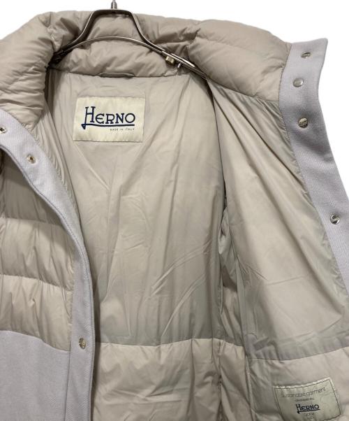 HERNO（ヘルノ）HERNO (ヘルノ) ウール切替ダウンコート ベージュ サイズ:40の古着・服飾アイテム