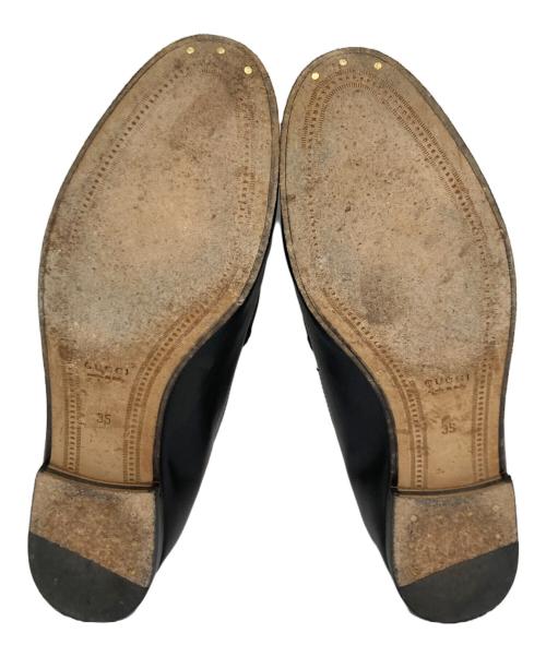 GUCCI（グッチ）GUCCI (グッチ) ホースビット レザーローファー ブラック サイズ:35の古着・服飾アイテム