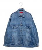 RED CARD×FRAY IDレッドカード×フレイ アイディー）の古着「ルーズデニムジャケット」｜インディゴ