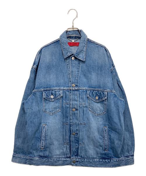 RED CARD（レッドカード）RED CARD (レッドカード) FRAY ID (フレイ アイディー) ルーズデニムジャケット インディゴ サイズ:FREEの古着・服飾アイテム