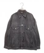 RED CARD×FRAY IDレッドカード×フレイ アイディー）の古着「ルーズデニムジャケット」｜ブラック