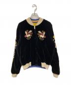 SWITCHスイッチ）の古着「別珍スカジャン」｜ブラック×イエロー