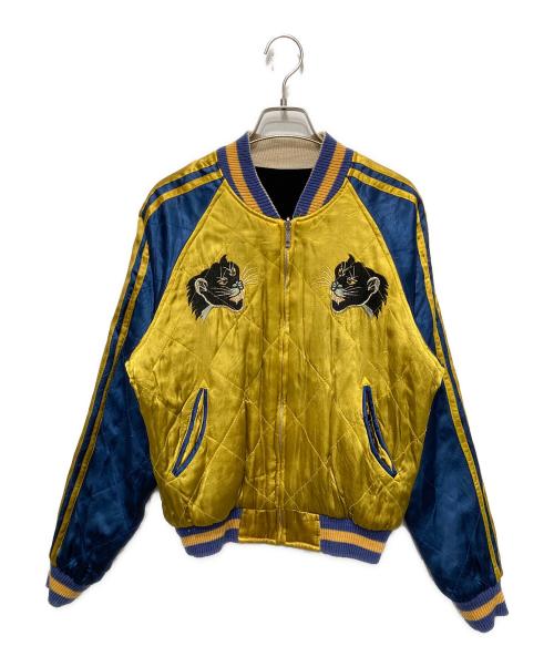 SWITCH（スイッチ）SWITCH (スイッチ) 別珍スカジャン ブラック×イエロー サイズ:Lの古着・服飾アイテム