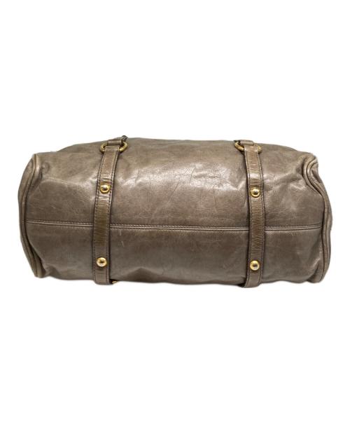 MIU MIU（ミュウミュウ）MIU MIU (ミュウミュウ) 2WAYサイドリボンレザーショルダーバッグ ベージュの古着・服飾アイテム