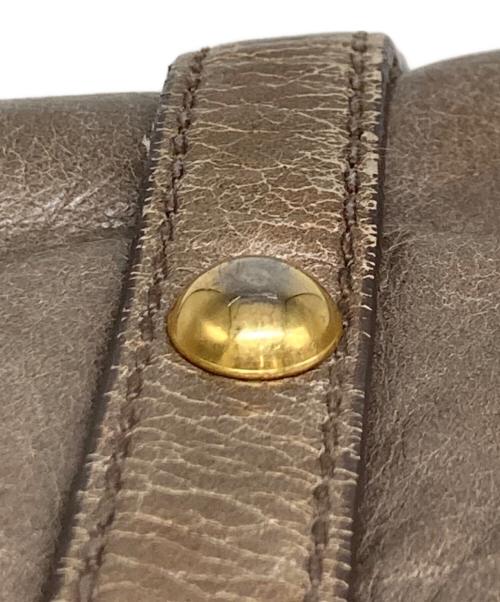 MIU MIU（ミュウミュウ）MIU MIU (ミュウミュウ) 2WAYサイドリボンレザーショルダーバッグ ベージュの古着・服飾アイテム