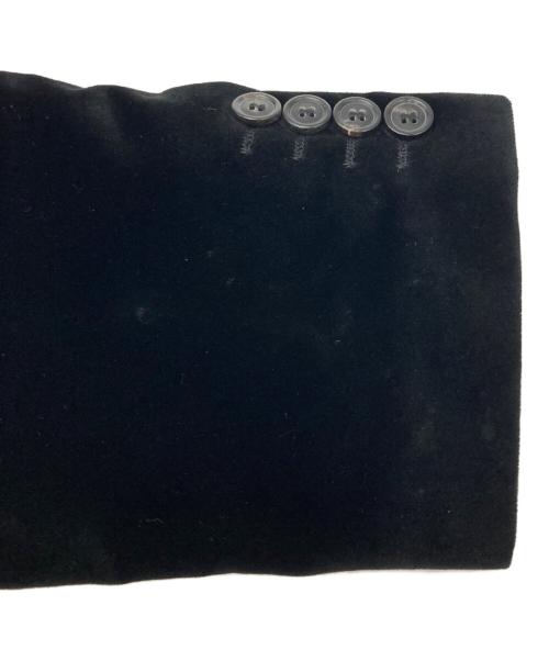 HUGO BOSS（ヒューゴ ボス）HUGO BOSS (ヒューゴ ボス) ラムスキンエルボーパッチベロアテーラードジャケット ブラック サイズ:52の古着・服飾アイテム