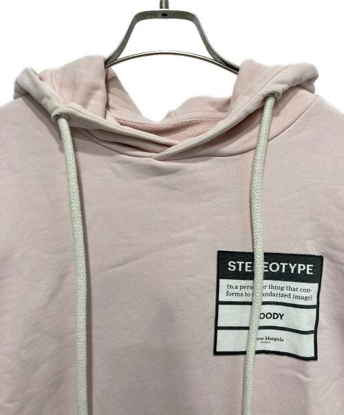 Maison Margiela（メゾンマルジェラ）Maison Margiela (メゾンマルジェラ) STEREO TYPE プルオーバーパーカー ピンク サイズ:48の古着・服飾アイテム