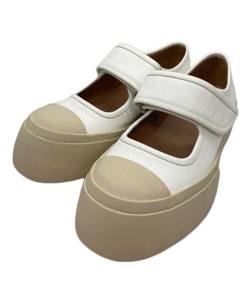 MARNI（マルニ）MARNI (マルニ) メリージェーンスニーカー ホワイト×ベージュ サイズ:37の古着・服飾アイテム