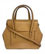 LOEWEロエベ）の古着「ロゴ型押しレザーバッグ」｜キャメル