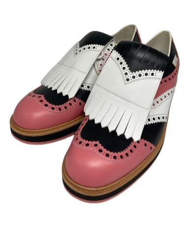 中古・古着通販】GUCCI (グッチ) キルト付 ゴルフ シューズ ピンク
