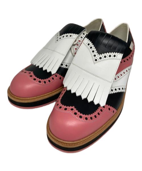 GUCCI（グッチ）GUCCI (グッチ) キルト付 ゴルフ シューズ ピンク サイズ:39の古着・服飾アイテム