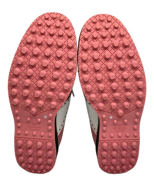 GUCCI（グッチ）GUCCI (グッチ) キルト付 ゴルフ シューズ ピンク サイズ:39の古着・服飾アイテム