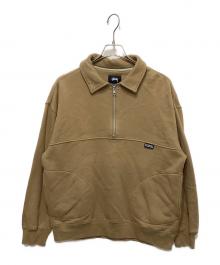 stussy（ステューシー）の古着「ハーフジップスウェット」｜ベージュ
