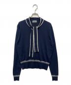 JOHN SMEDLEYジョンスメドレー）の古着「LULA ボウタイ ニット」｜ネイビー