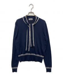 JOHN SMEDLEY（ジョンスメドレー）の古着「LULA ボウタイ ニット」｜ネイビー