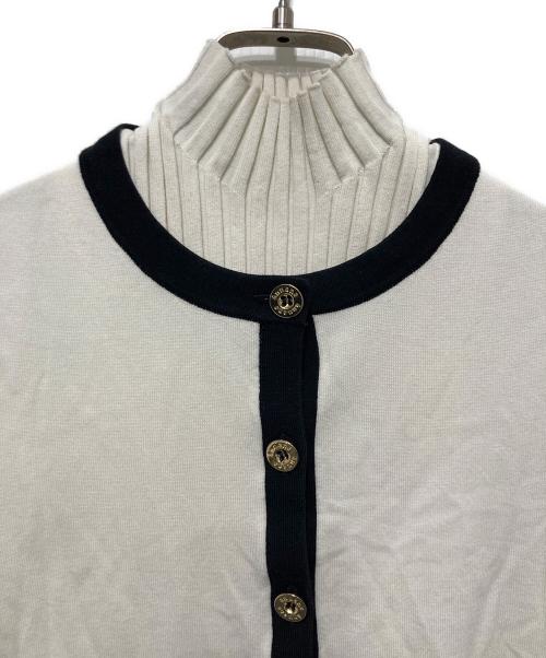 anuans（アニュアンス）anuans (アニュアンス) シルクブレンドベーシックニットカーディガン アイボリー サイズ:FREEの古着・服飾アイテム