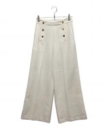 La boutique BonBon（ラブティックボンボン）の古着「ダブルクロスマリンパンツ」｜アイボリー