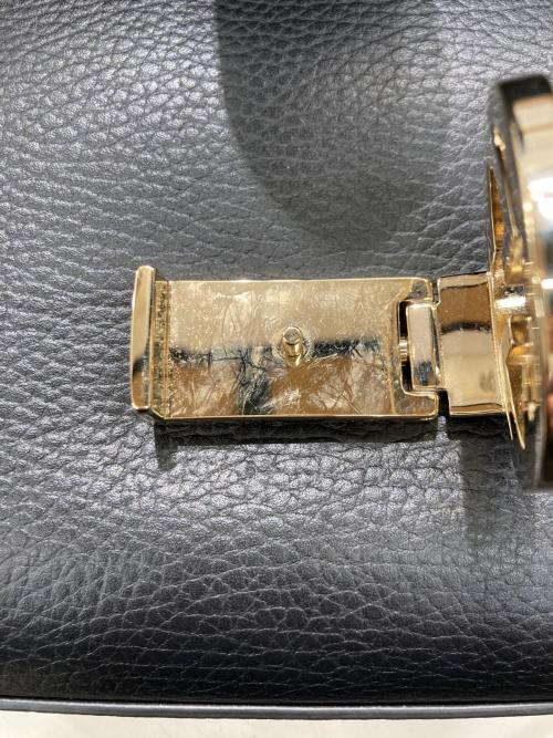 GUCCI（グッチ）GUCCI (グッチ) インターロッキングG チェーンショルダーバッグ ブラックの古着・服飾アイテム