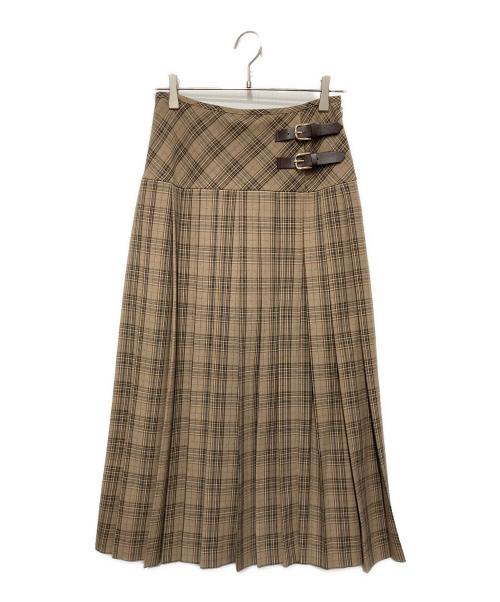 Lily Brown（リリーブラウン）Lily Brown (リリーブラウン) ベルテッドプリーツスカショーパン ブラウン サイズ:1の古着・服飾アイテム