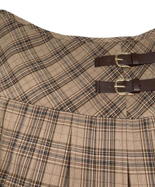 Lily Brown（リリーブラウン）Lily Brown (リリーブラウン) ベルテッドプリーツスカショーパン ブラウン サイズ:1の古着・服飾アイテム