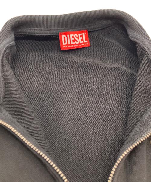 DIESEL（ディーゼル）DIESEL (ディーゼル) ジップアップスウェット ブラック サイズ:Ｓの古着・服飾アイテム