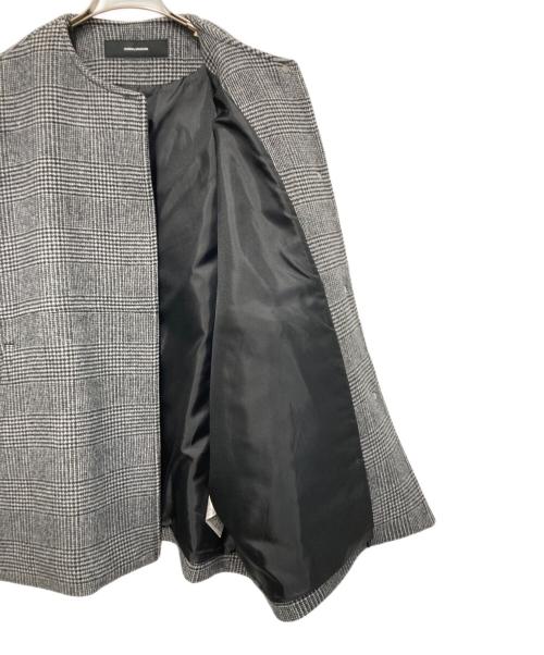 JOURNAL STANDARD（ジャーナルスタンダード）JOURNAL STANDARD (ジャーナルスタンダード) スーパー140ビーバーノーカラーショートコート グレー サイズ:FREEの古着・服飾アイテム