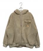 KELTY×FREA'S STOREケルティ×）の古着「ボア フーディー ミドル コート」｜ベージュ