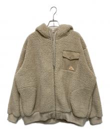 KELTY×FREA'S STORE（ケルティ）の古着「ボア フーディー ミドル コート」｜ベージュ