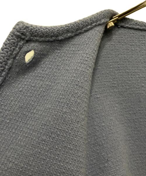 Mila Owen（ミラオーウェン）Mila Owen (ミラオーウェン) パイル編みショート丈金釦ニットジャケット ブルー サイズ:1の古着・服飾アイテム