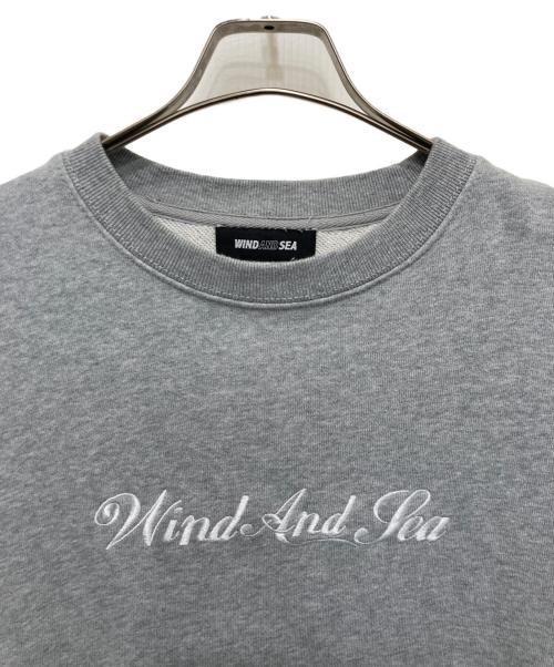 WIND AND SEA（ウィンダンシー）WIND AND SEA (ウィンダンシー) ロゴ刺繍スウェット グレー サイズ:Lの古着・服飾アイテム