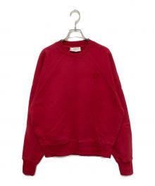 AMI Alexandre Mattiussi（アミアレクサンドルマテュッシ）の古着「ハートロゴ 刺繍 スウェット」｜レッド