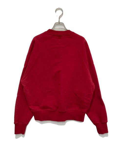 AMI Alexandre Mattiussi（アミアレクサンドルマテュッシ）AMI Alexandre Mattiussi (アミアレクサンドルマテュッシ) ハートロゴ 刺繍 スウェット レッド サイズ:Mの古着・服飾アイテム