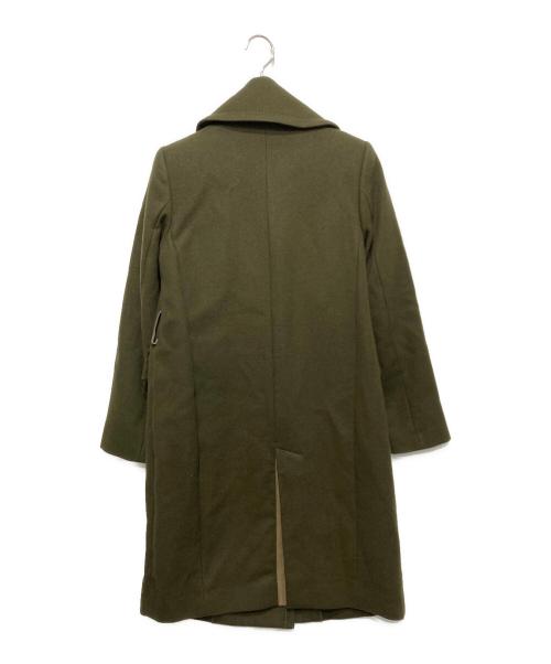 sacai（サカイ）sacai (サカイ) ベルトメルトンダブルコート オリーブグリーン サイズ:1の古着・服飾アイテム