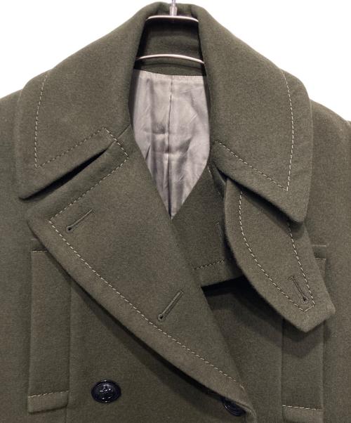 sacai（サカイ）sacai (サカイ) ベルトメルトンダブルコート オリーブグリーン サイズ:1の古着・服飾アイテム