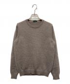 Zanoneザノーネ）の古着「ウールクルーネックニット」｜グレージュ