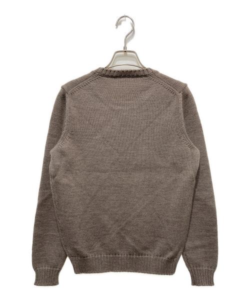 Zanone（ザノーネ）Zanone (ザノーネ) ウールクルーネックニット グレージュ サイズ:46の古着・服飾アイテム