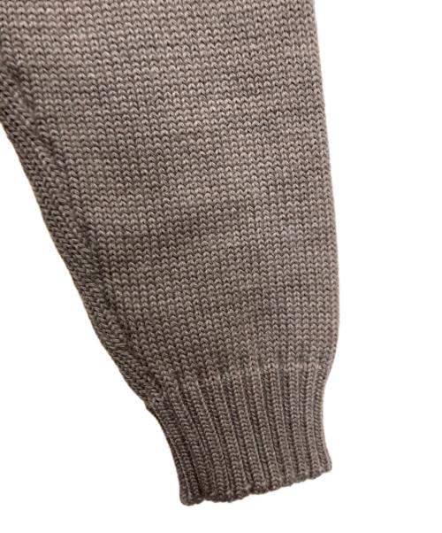 Zanone（ザノーネ）Zanone (ザノーネ) ウールクルーネックニット グレージュ サイズ:46の古着・服飾アイテム