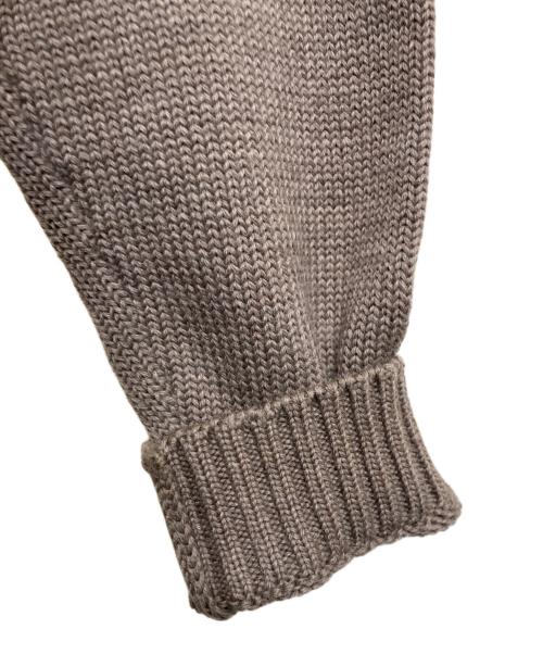 Zanone（ザノーネ）Zanone (ザノーネ) ウールクルーネックニット グレージュ サイズ:46の古着・服飾アイテム