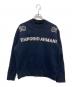 EMPORIO ARMANI（エンポリオ アルマーニ）の古着「ASV オーバーサイズ長袖Tシャツ ジャージー オーバーサイズイーグルロゴ」｜ネイビー