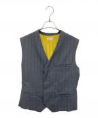 TOMORROWLAND .Bトゥモローランド ビー）の古着「CANONICOウールストライプベスト」｜グレー