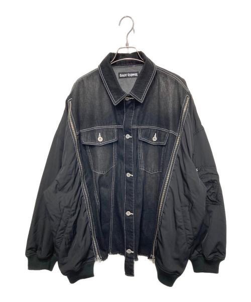 Candy Stripper（キャンディーストリッパー）Candy Stripper (キャンディーストリッパー) ドッキングデニムジャケット ブラック サイズ:2の古着・服飾アイテム