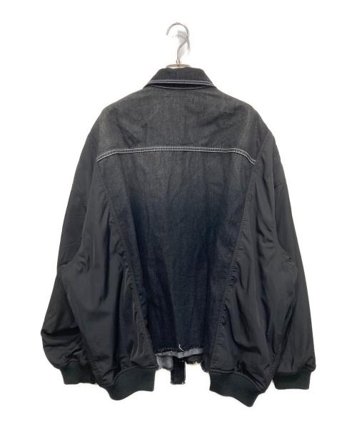 Candy Stripper（キャンディーストリッパー）Candy Stripper (キャンディーストリッパー) ドッキングデニムジャケット ブラック サイズ:2の古着・服飾アイテム