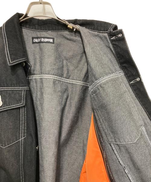 Candy Stripper（キャンディーストリッパー）Candy Stripper (キャンディーストリッパー) ドッキングデニムジャケット ブラック サイズ:2の古着・服飾アイテム