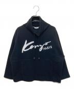 KENZOケンゾー）の古着「刺繍デザインハイネックスウェット」｜ブラック