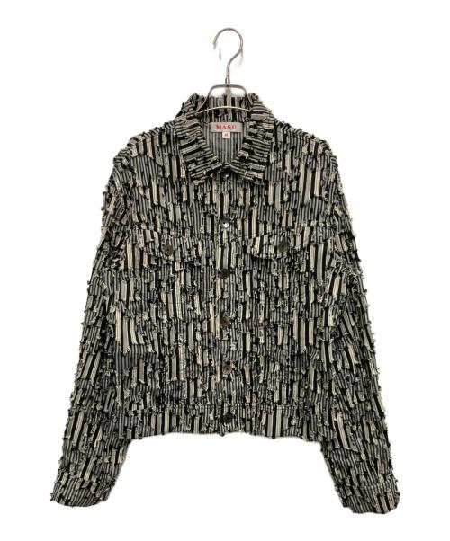 masu（エムエーエスユー）masu (エムエーエスユー) スターモチーフシャツジャケット ブラック サイズ:48の古着・服飾アイテム