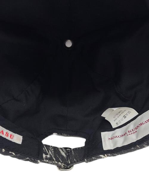 masu（エムエーエスユー）MASU (エムエーエスユー) NOZOMI KUROKAWA (ノゾミ クロカワ) マーブルバンダナキャップ ブラック サイズ:なしの古着・服飾アイテム