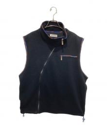 TTT MSW（ティー）の古着「パイピングフリースベスト/Piping fleece vest」｜ブラック